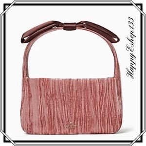 ♠️ kate spade ♠️ Crush Velvet Fabric Baguette Shoulder Bag, Pomegranate